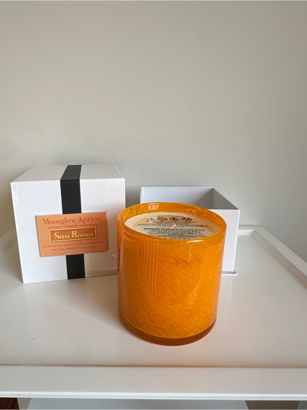 LAFCO New York Sun Room Moonglow Apricot Large Candle House and Home Collection - Picture 5 of 12